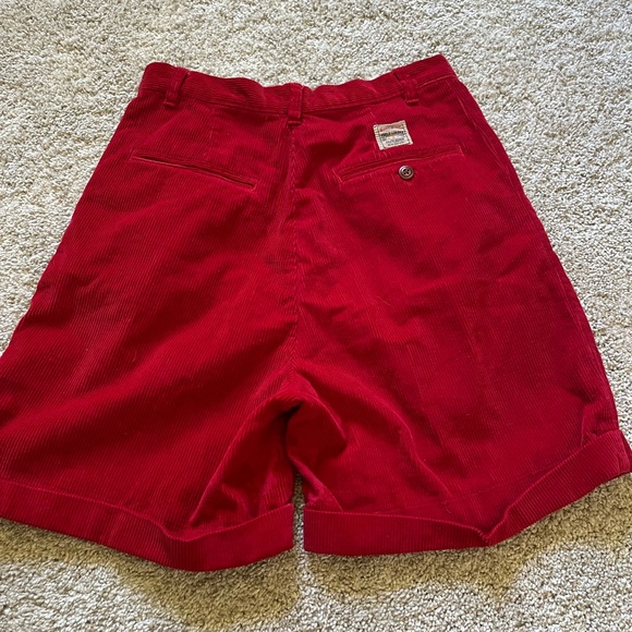 VTG 90s Ralph Lauren Country Red Corduroy High Waisted Shorts Women’s Sz 6 FLAW - Picture 9 of 10